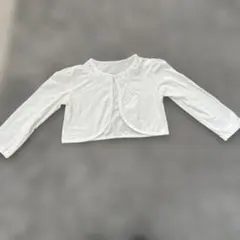 カーディガン 150 ホワイト　ボレロ