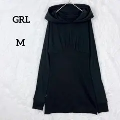 グレイル フーディロングパーカー M 黒 切り替え 長袖【M】のサムネイル