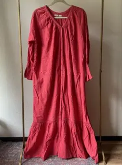 MYLÁN 長袖シャツワンピース F レッド・ピンク MYLÁN 長袖シャツワンピース F レッド・ピンク - メルカリ