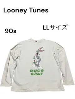 90s ルーニー・テューンズ ロンT LLサイズ　バッグスバニー　vintageのサムネイル