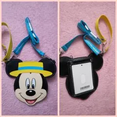 ミッキーマウス パスケース IDカード用 コインカードケース ディズニー