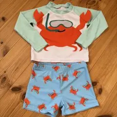 SHEIN ベビー水着セット カニ柄 90cm シーイン