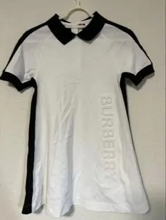美品BURBERRY ポロワンピース8Y 128cm ホワイト ブラック