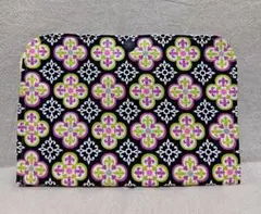 ハンドメイド　＊　フラットポーチ USAコットン 幾何学模様