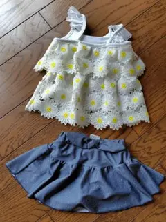 女の子用水着上下セット。