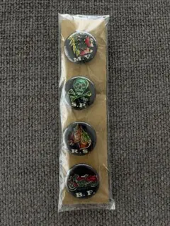05年 PIN BUTTON SET BLACKFLAG 新品未使用