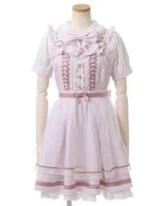 LIZLISAリズリサ ハウンドトゥースエプロンワンピース LIZLISAリズリサハウンドトゥースエプロンワンピース Free