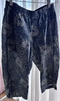 UNIQLO ステテコ 牡丹柄 ネイビー L