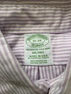 美品・アメリカ製　ブルックスブラザーズ ボタンダウンシャツ Milanoフィット