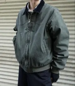 Noen コーデュロイ襟ジップワークブルゾン