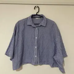 ストライプ柄ショートシャツ　アプレジュールミニョンのサムネイル