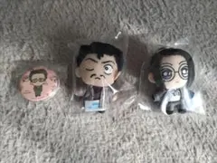 名探偵コナン 毛利小五郎 上原由衣 風見裕也 ぬいぐるみマスコット 缶バッチ