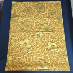 ハワイアン☆ハイビスカス柄 ゴールド系 生地