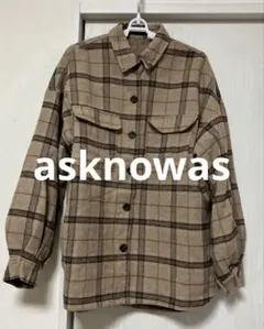 12/5削除 asknowas チェック柄 長袖シャツ、アウターにもメンズにも