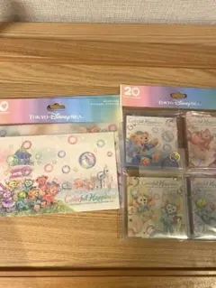 ディズニー　ダッフィーフレンズ　20周年 メモ4個&ポストカード2枚セット