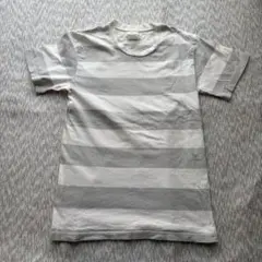 agnes b. ボーダー 半袖Tシャツ ホワイト×グレーのサムネイル