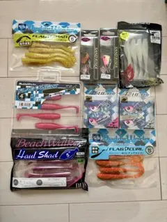 ルアーセット FLAG SHAD, CURL, SAND RISERおまけ付きのサムネイル