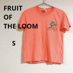 海外古着✨FRUIT OF THE LOOM【S】 ショート オレンジ Tシャツ