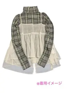 niko and シアーキャミソール 2way フリル レイヤード 白