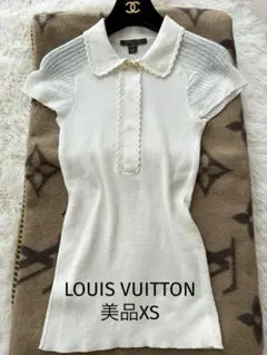 LOUIS VUITTON ❣️XSホワイト 襟付き 半袖リブニットのサムネイル