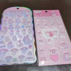 マイメロぷっくり.フロッキーぷっくりシール