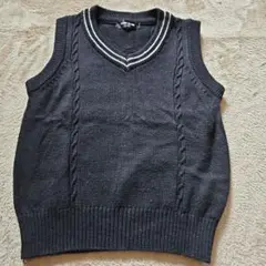 COMME CA ISM Vネックベスト 110A,ネイビー