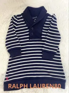 Ralph Lauren ／ラルフローレン　ネイビー/ストライプ ワンピース80
