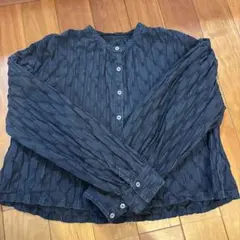 ooju オージュ野尻美穂ブラウスwavey woven blouse ブラック