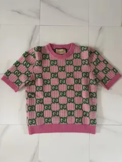 GUCCI GGロゴ ニット半袖セーター