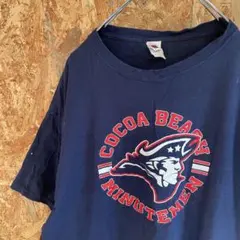 AE9404 90‘US古着 半袖Tシャツ ネイビー メンズ XL ポス