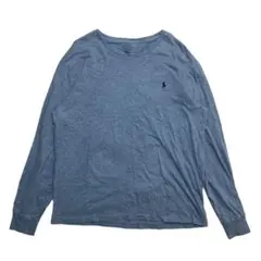 ポロラルフローレン ロンT 長袖 Tシャツ L ブルー ワンポイント ポニー刺繍のサムネイル