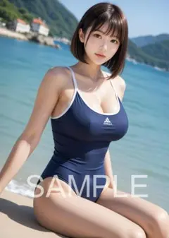 AI グラビア 美女 A4ポスター 生写真 美人 可愛い 高画質 c100514