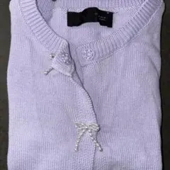 ZARA パールリボン付きニット