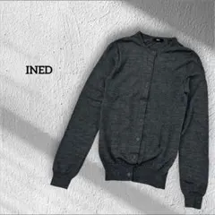 イネド　INED カーディガン　グレー　ウール　Mのサムネイル