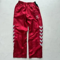 hummel トラックパンツ 赤 ロゴ S（F449）のサムネイル