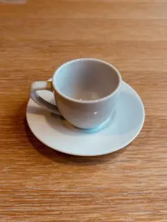 【美品/5客セット】デミタスカップ＆ソーサー ホワイト 陶器 エスプレッソ
