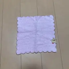 FURLA星柄 タオルハンカチ ピンク　228