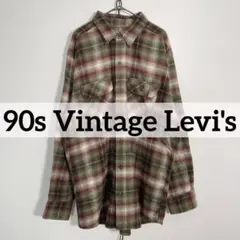 日本製 90s Levi's 94年 コットンシャツ タータンチェック サイズL