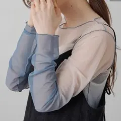 新品 Kastane グラデーションシアーインナー カスタネ ブルー