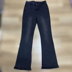 フレアデニム　ダークグレー ブーツカットデニム