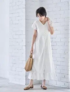 【fifth】コットンレースマキシワンピース