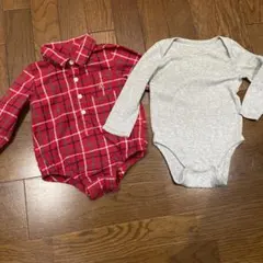 Gap 12-18M チェックシャツロンパース 無地まとめ