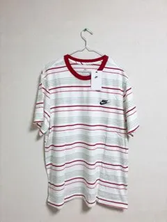 Nike NSW クラブ ストライプS/STシャツ SUU23　2XL 赤　白