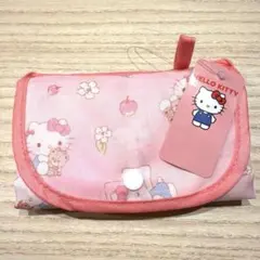 ハローキティ サンリオ　エコバッグ　折りたたみエコバッグ　新品　ピンク