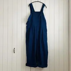 ヴェリテクール　ガーメントダイクロスオーバーオール　ロイヤルネイビーvc2759