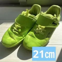 MACHGT 蛍光グリーン スニーカー ベルクロ