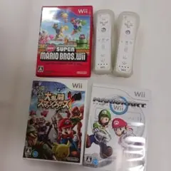 Wiiゲーム3本とリモコン2個セット