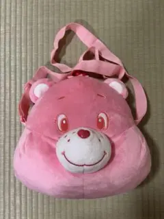 ケアベア　フェイス　BIG がまぐち　ピンク　 ラブアロットベア