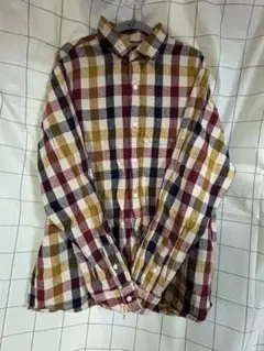 coen チェック柄シャツ