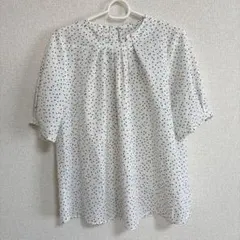 美品 ANY SiS エニィスィス シアーストライプ ブラウス ドット M